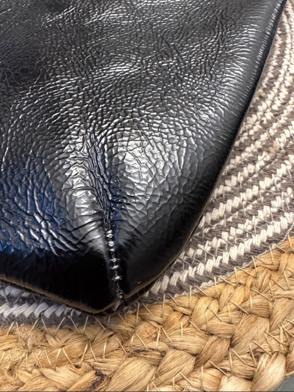 Vin Baker Black Leather Wristlet Clutch with Silver Accent - Picture 13 of 14